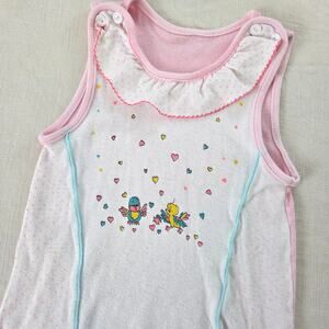 Vintage Love Birds Footed Pantsuit 9-12 months